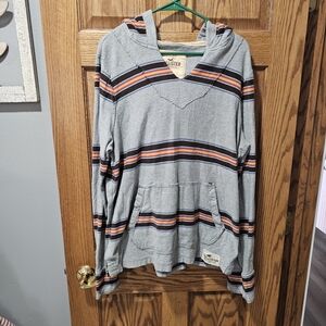 Hollister Gray Striped Hoodie